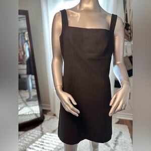 bebe Black Square-Neck Midi Dress